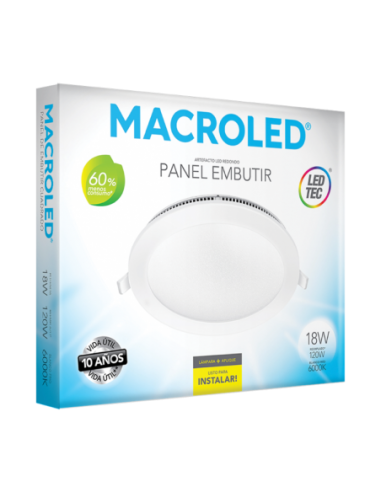- Macroled Per18cw Panel Led Embutir...